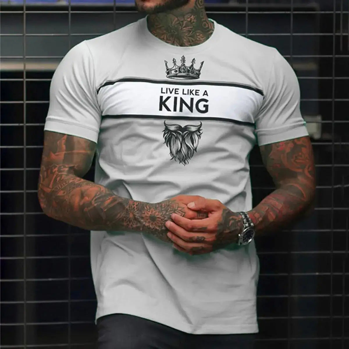 Chemise décontractée à manches courtes et col rond pour homme bien lire les descriptions sur chaque article pour choisir votre bonne grandeur