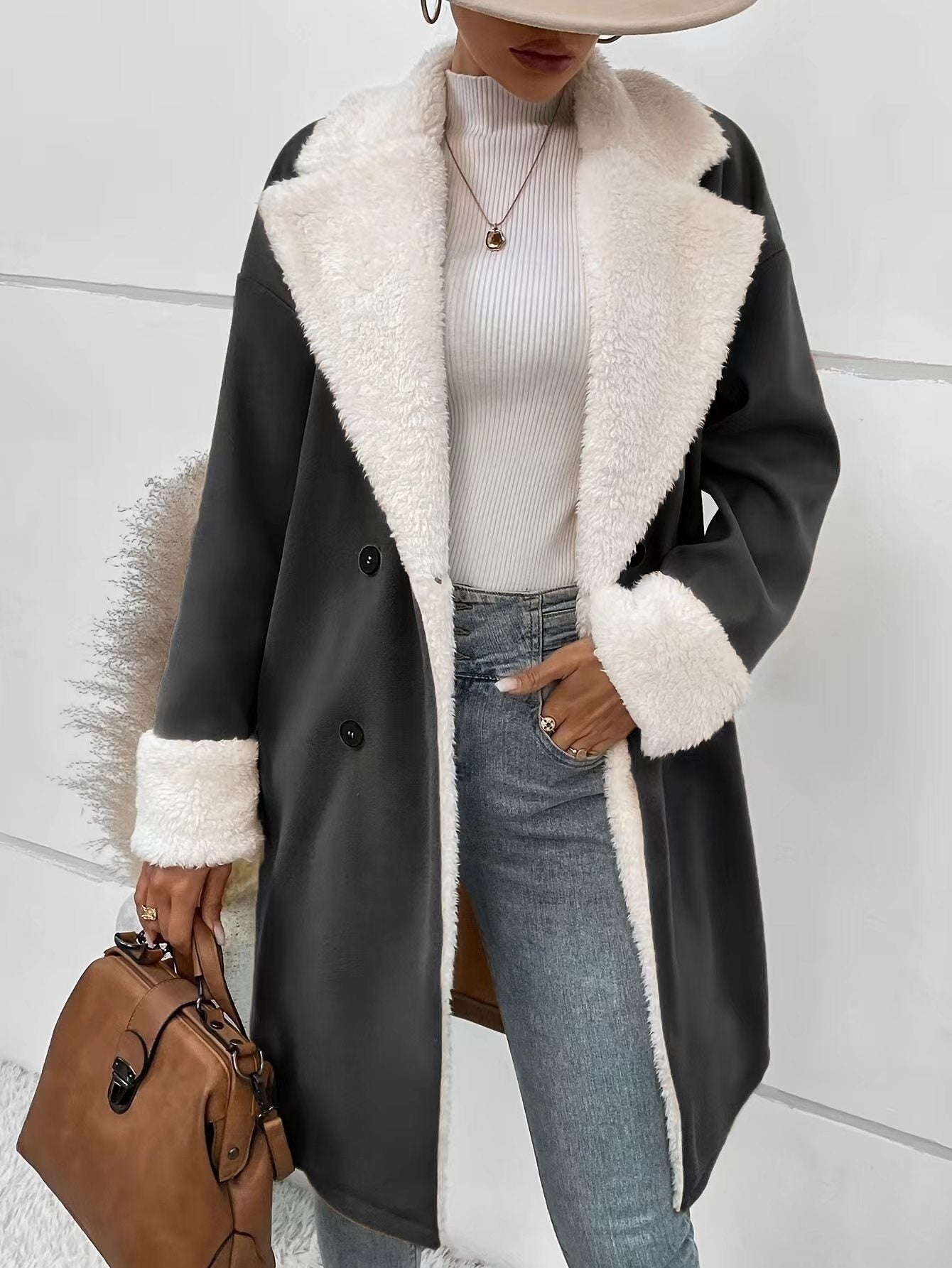 Manteau en laine pour femme très classe cozy et chaud