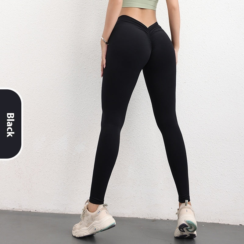 Pantalon de yoga tendance en V, taille haute, pour femme, pour le sport et le fitness