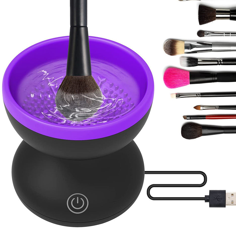 PROMO %Machine de nettoyage de pinceaux de maquillage électrique portable et automatique USB