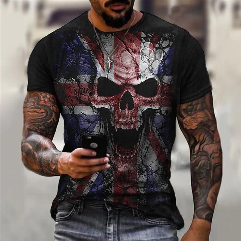 T-shirt à manches courtes pour garçon, imprimé en 3D, tendance, été