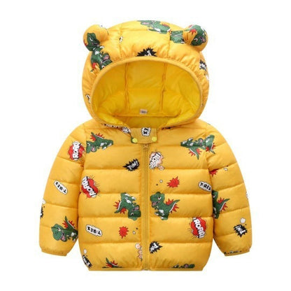 Vêtements pour enfants, veste en coton à motif dinosaure pour enfants