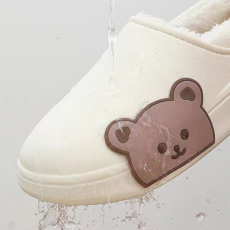 Chaussons d'hiver en peluche pour femme