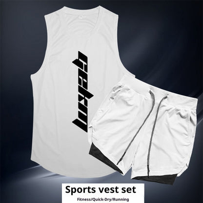 Sports Suit Men's Outdoor Running Fitness Vest Shorts