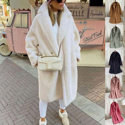 Manteau long en laine a bouton très stylée,  qualité top cozy tendance pour femme