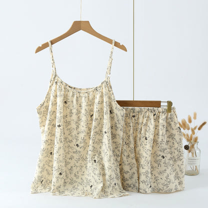 Pyjama deux pièces manches courtes tissu léger très cozy