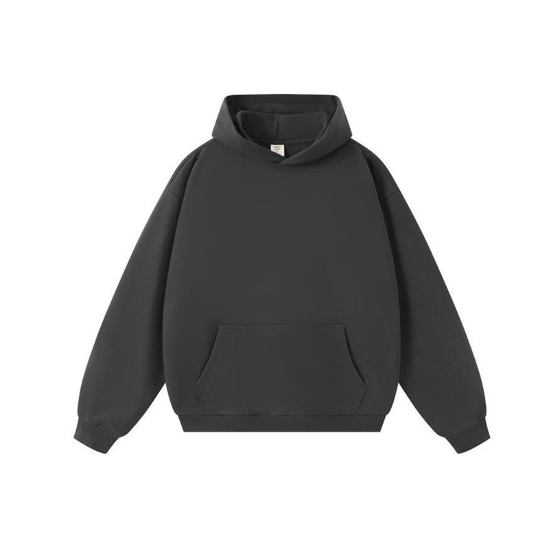 Heavyweight Solid Color Hoodie With Reinforced Hood That Doesn't Sag