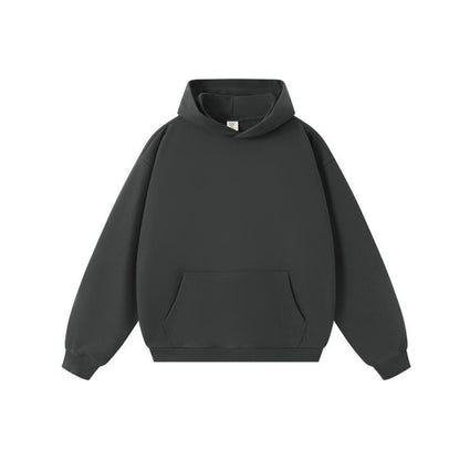Heavyweight Solid Color Hoodie With Reinforced Hood That Doesn't Sag