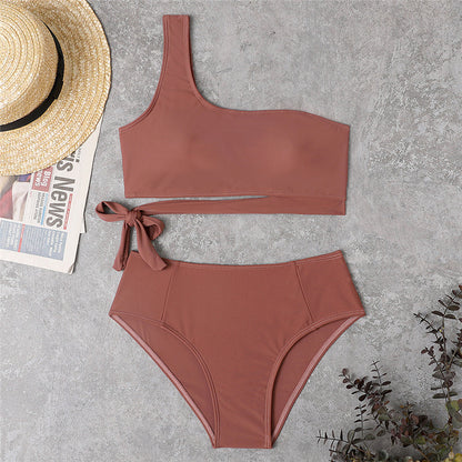 Women's High Waist Bikini Swimsuit With Straps