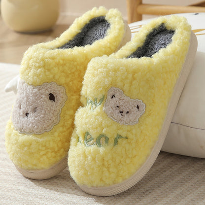 Chaussons d'hiver chauds en forme d'ours pour femmes