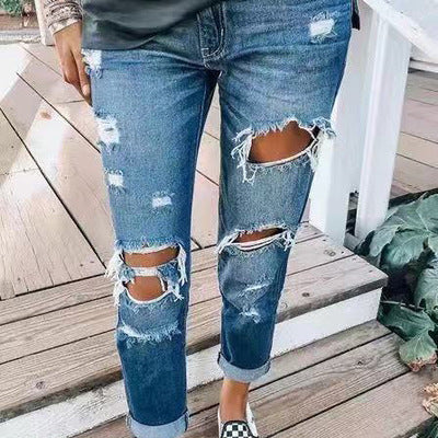 jeans déchirés pour femmes