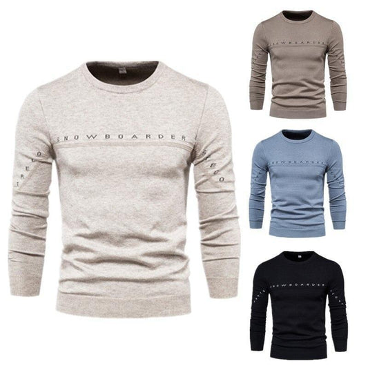 Pull tricoté pour homme, nouveau modèle, avec lettres cousues