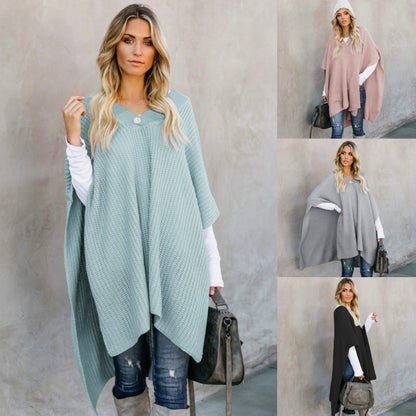 Pull cape en tricot