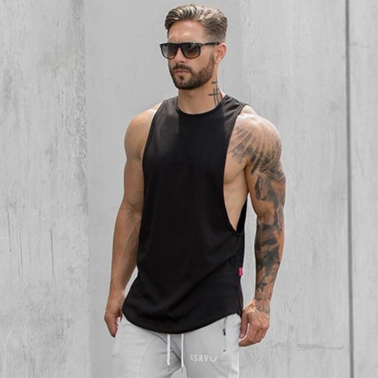 T-shirt long pour homme, idéal pour la musculation, la gym, l'entraînement et le sport