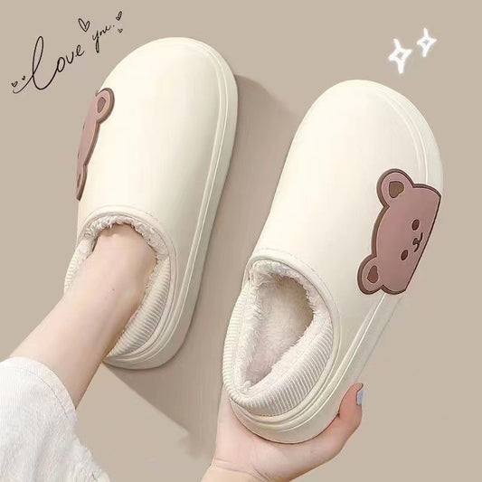 Chaussons d'hiver en peluche pour femme