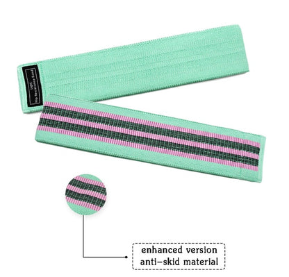 Bandes de résistance en tissu pour entraînements.