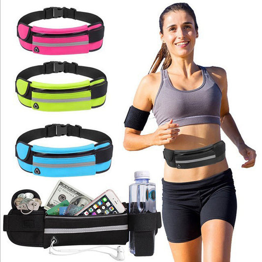 Sac banane de fitness avec poche, ceinture fine pour course à pied, jogging, randonnée, cyclisme, entraînement, sport, salle de sport parfait pour toute vos activités.