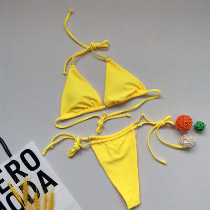 Bikini Solid Color Bikini Ladies Split Swimsuit