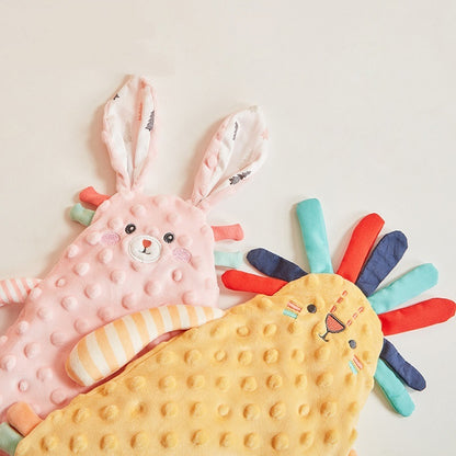 Serviette apaisante pour bébé, anneau de dentition, oreilles de lapin Kawaii, serviette pour le visage du nouveau-né, serviette de confort pour bébé, tout-petit, serviette de câlin, jouets de poupée
