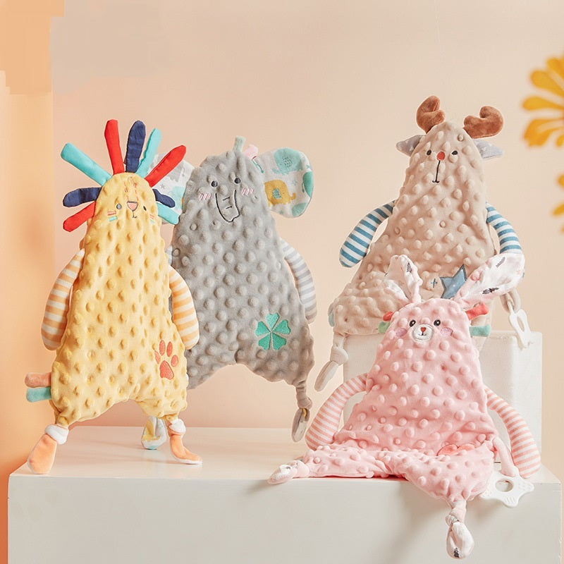 Serviette apaisante pour bébé, anneau de dentition, oreilles de lapin Kawaii, serviette pour le visage du nouveau-né, serviette de confort pour bébé, tout-petit, serviette de câlin, jouets de poupée