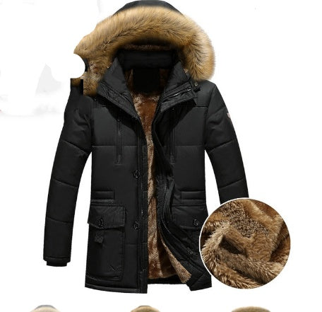 Parka d'hiver à capuche pour homme