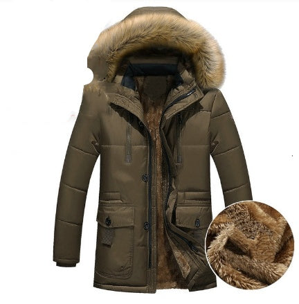 Parka d'hiver à capuche pour homme