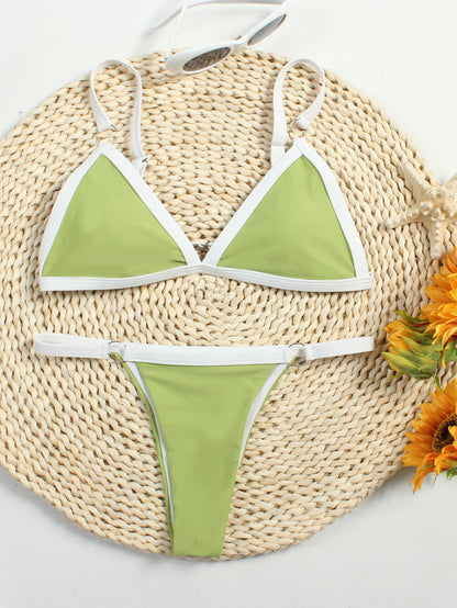 Triangle bikini split swimsuit