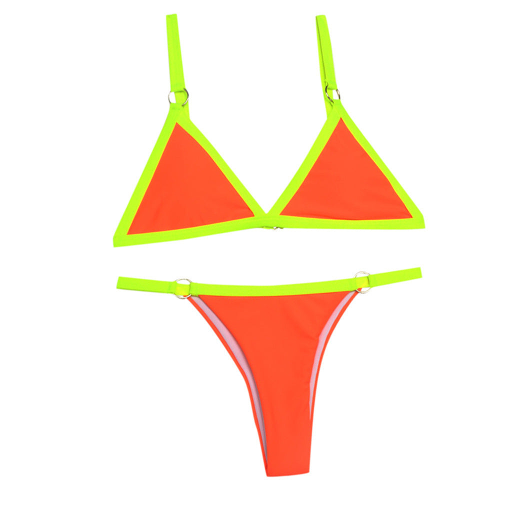 Triangle bikini split swimsuit