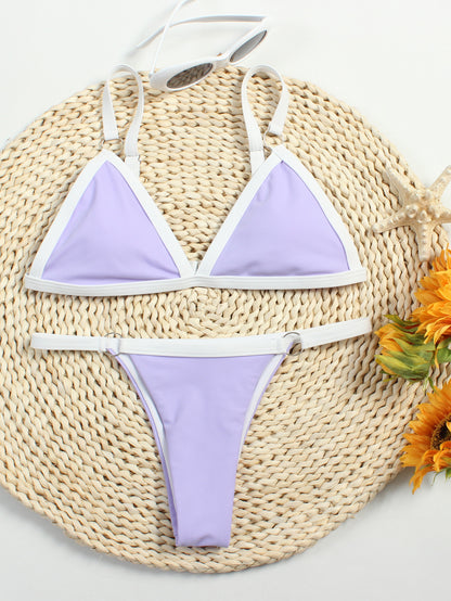 Triangle bikini split swimsuit