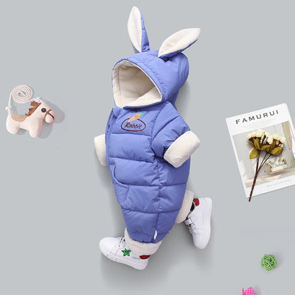 Combinaison chaude à capuche avec motif dessin animé