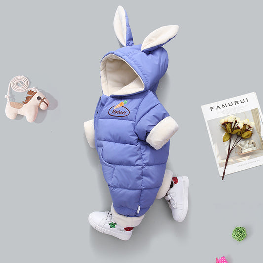Combinaison chaude à capuche avec motif dessin animé