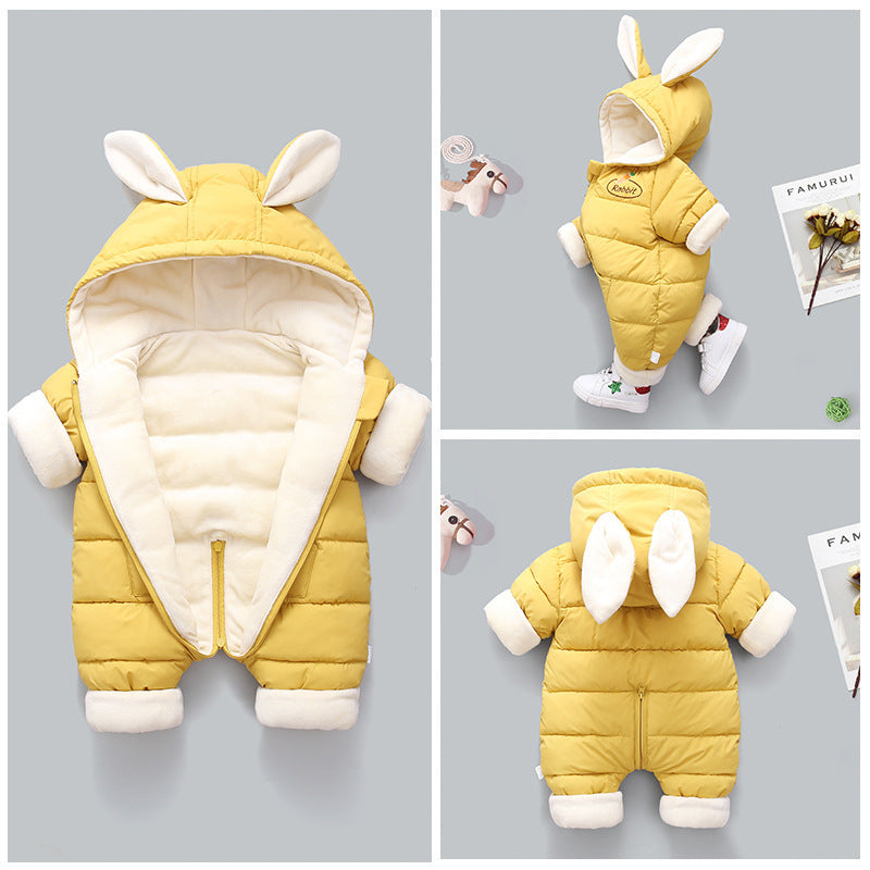 Combinaison chaude à capuche avec motif dessin animé