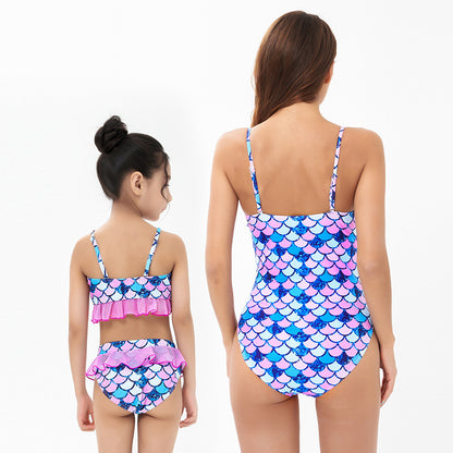 European And American Swimsuit Women's Parent-child Mermaid