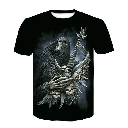 T-shirt tendance à manches courtes pour homme, imprimé numérique 3D