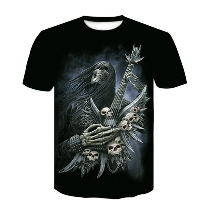 T-shirt tendance à manches courtes pour homme, imprimé numérique 3D