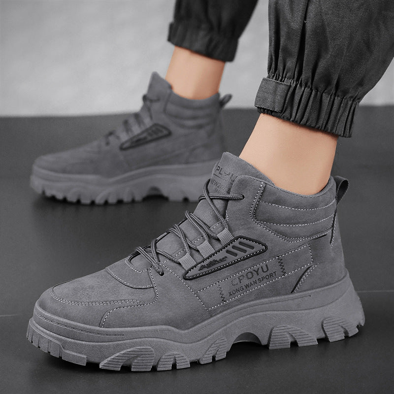Mens Autumn High-Top Waterproof And Non-Slip Work BootsMartins