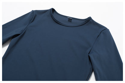 Pull slim à manches longues pour femme, vêtement de sport, de yoga, de fitness et de mode