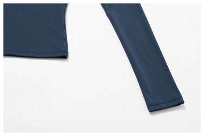 Pull slim à manches longues pour femme, vêtement de sport, de yoga, de fitness et de mode