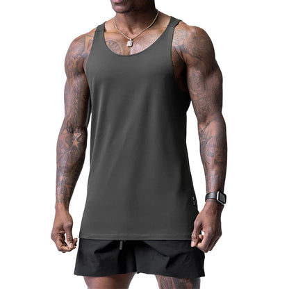 Débardeur de sport imprimé col rond pour homme, grande taille