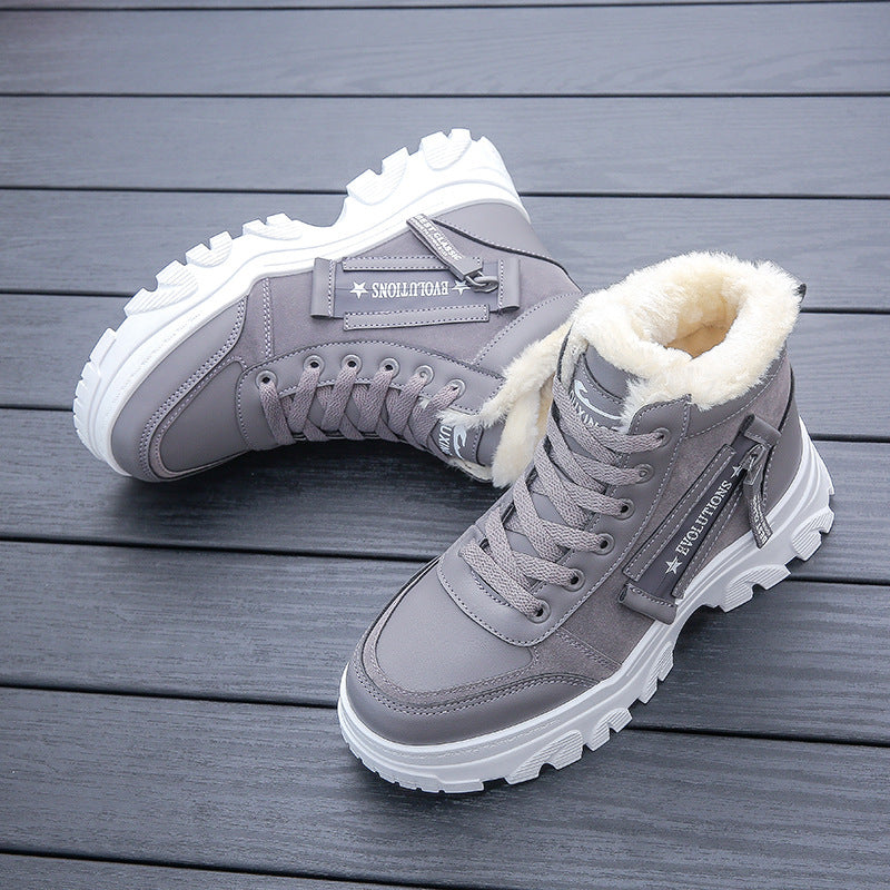 Bottines à plateforme assorties pour l'hiver, vous vouliez une bottines stylée et chaude . Confortable et doublé pour femme.