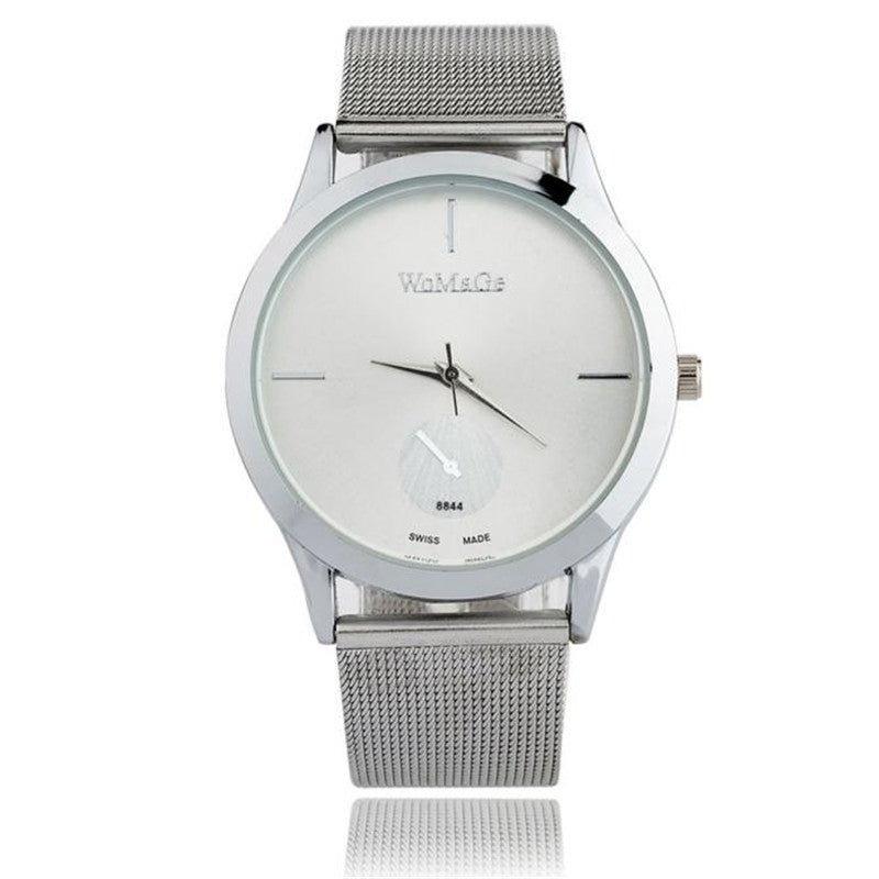 Montre à quartz unisexe pour femme, bracelet en alliage tendance, mode fashion.