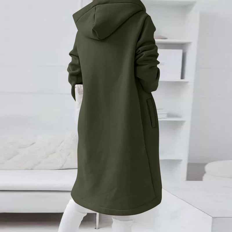 Sweat à capuche zippé à manches longues avec poche tissu léger. Couleur unie pour femme, lire les descriptions sur les articles pour choisir votre grandeur.