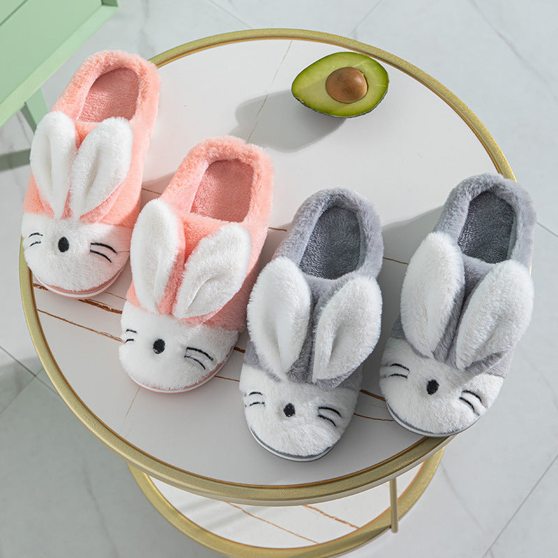 Chaussons chauds pour enfants en forme de lapin de dessin animé
