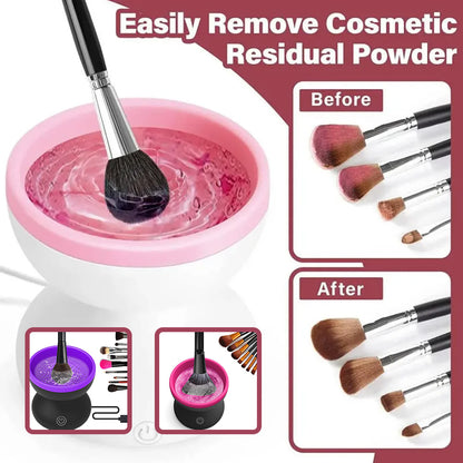 PROMO %Machine de nettoyage de pinceaux de maquillage électrique portable et automatique USB