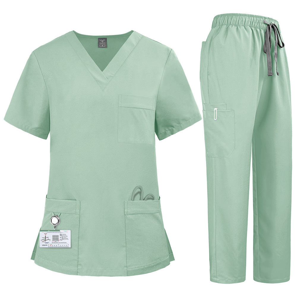 Women's Elastic Nurse Uniform Two-piece Set