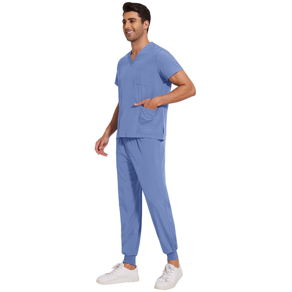 Mens Quick-Drying Comfortable And Stretchy Scrubs Set For Work