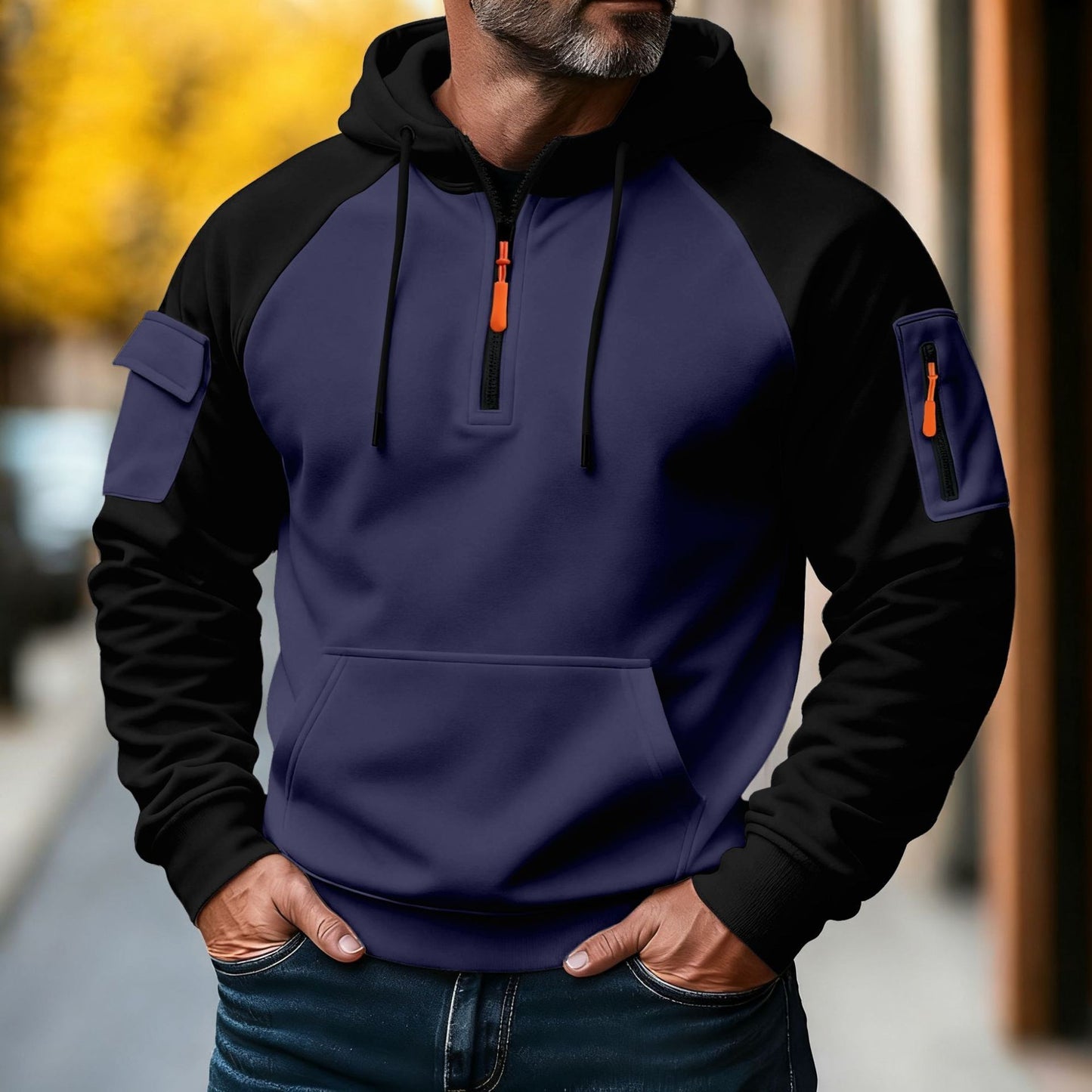 Hoodie avec plusieurs poche et Zipper, tissu très doux confortable