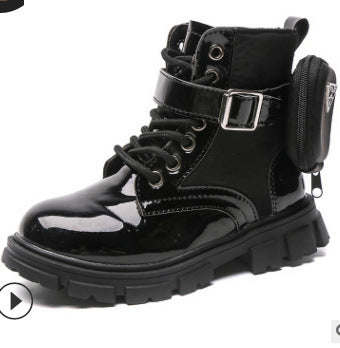 Bottes courtes en cuir de style britannique pour fille à la mode parfait pour l'automne avec un style qui fait fureur