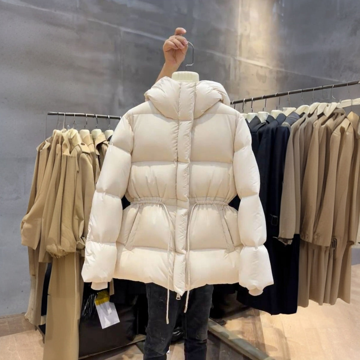 Womens Stylish Minimalist Slimming Cotton Padded Jacket