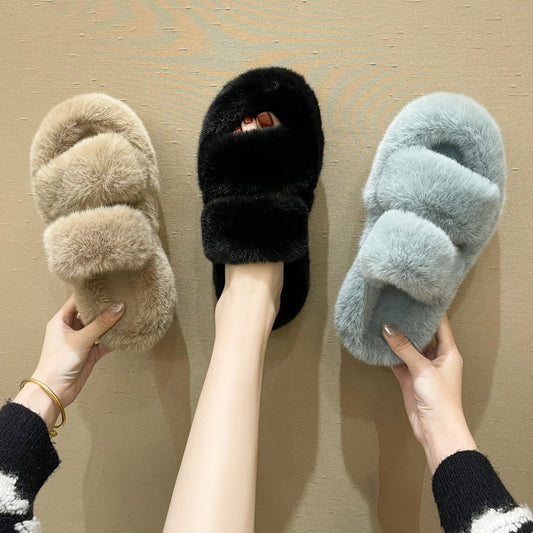 Chaussons moelleux pour femmes, pantoufles de chambre moelleuses